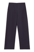 Boiled Wool Jersey Straight Pants